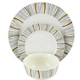 Gibson Home Classic Burst Decorated 12 Piece Dinne