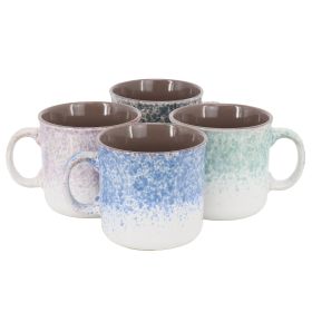 Gibson Home Blurry 4 Piece 19 Ounce Stoneware Stra