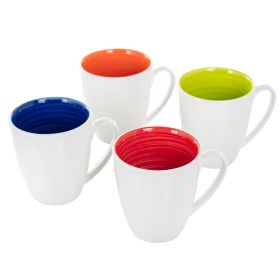 Gibson Home Crenshaw 4 Piece 12 Ounce Ceramic Mug