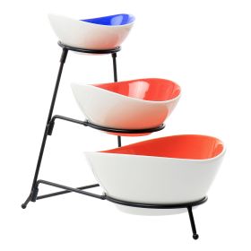 Gibson Home Crenshaw 4 Piece Hand Painted Stonewar