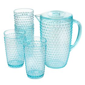 Gibson Home Malone 5 Piece Plastic Pitcher and Tum