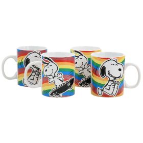 Gibson Peanuts 70th Anniversary 15oz 4 Piece Stone