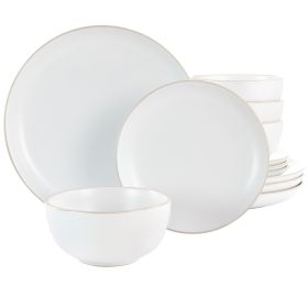 Gibson Home Rockaway 12 Piece Stoneware Dinnerware