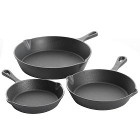 Gibson Home Brickstone 3 Piece Pre-Seasoned Cast I