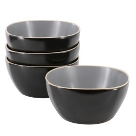 Hometrends Soho Lounge 4 Piece 6 Inch Stoneware Bo