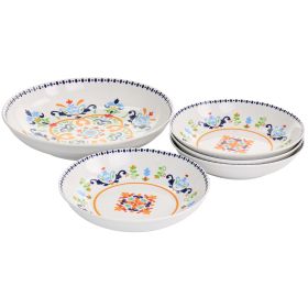 Gibson Home Tijuana 5 Piece Fine Cermic Pasta Bowl