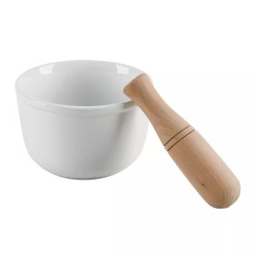 Our Table Simply White 24 Ounce Porcelain Mortar a