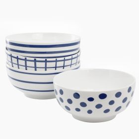 Gap Home 4 Piece 6 Inch Round Fine Ceramic Bowls S