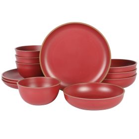 Gibson Home Rockabye 12 Piece Double Bowl Malemine