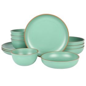 Gibson Home Rockabye 12 Piece Double Bowl Melamine