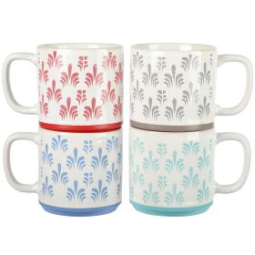 Gibson Home Morning Mist 4 Piece 18 Ounce Stonewar