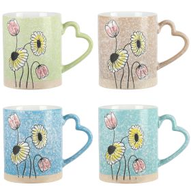 Gibson Home Sunbloom 4 Piece 15 Ounce Stoneware Mu