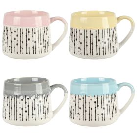 Gibson Home Morning Mist 4 Piece 15 Ounce Stonewar