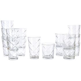 Gibson Home 16 Piece Lattice Glassware Drinkware S
