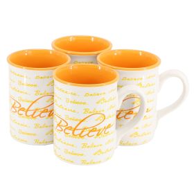 Gibson Home Inspirational Words Believe 4 Piece 16