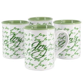 Gibson Home Inspirational Words Joy 4 Piece 16 Oun