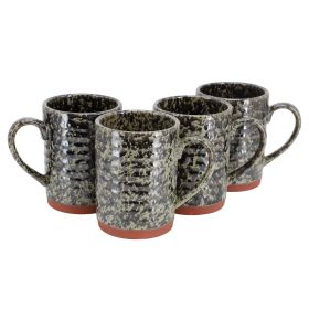 Terra Bella 4 Pc. 18.5 Oz. Terracota Mug Set in Peacock Green