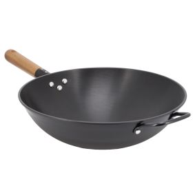 Gibson Home Welton 13.5 Inch Carbon Steel Wok with