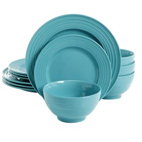Gibson Home Plaza Cafe 12 Piece Stoneware Dinnerwa