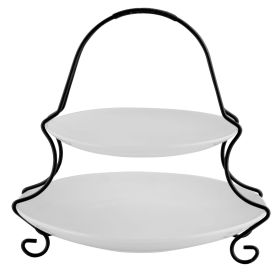 Gibson Elite Splendid Grace 2 Tiered Serving Set w