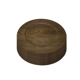 Gibson Home Feri 13" Wooden Skin Luxe Chargers, Se