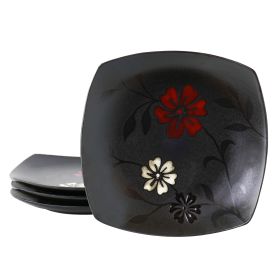 Hometrends Evening Blossom 4 Piece 8 Inch Square S