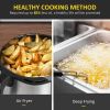 Silver/Black Multi-Function 4-in-1 Oven Air Fryer 4.7 QT