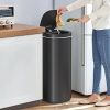 Black Motion Sensor SS 13 Gallon Trash Can w/Ozone Button