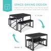 Black Wood Metal Frame Dining Set
