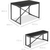 Black Wood Metal Frame Dining Set