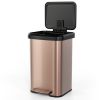 13-Gallon Copper Gold SS Step Trash Can w/Soft Close Lid