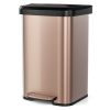 13-Gallon Copper Gold SS Step Trash Can w/Soft Close Lid