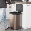 13-Gallon Copper Gold SS Step Trash Can w/Soft Close Lid