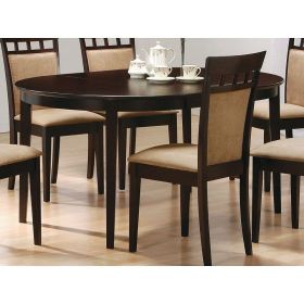 Contemporary Oval Dining Table in Dark Brown Cappu