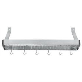 Wall Mounted SS Kitchen Pot Rack Storage Shelf