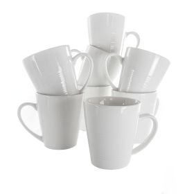 Elama Amie 8 Piece 12 Ounce Porcelain Mug Set in W