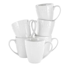 Elama Cara 6 Piece 10 Ounce Porcelain Cup Set in W