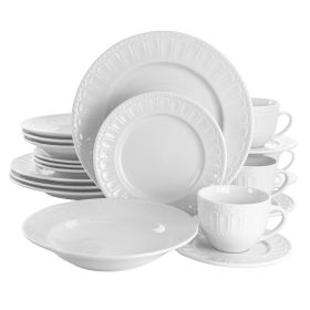 Elama Charlotte 20 Piece Porcelain Dinnerware Set