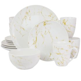 Elama Fine Marble 16 Piece Stoneware Dinnerware Se