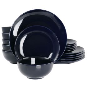 Elama Luna 18 Piece Porcelain Dinnerware Set in Da