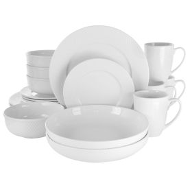 Elama Maisy 18 Piece Round Porcelain Dinnerware Se