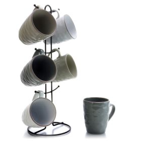 Tahitian Waves 6-Pc. 12 oz. Mug Set w/Stand