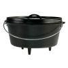 8-Quart Deep Seasoned Cast Iron Dutch Oven with Li