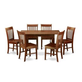 Mission Style 7-piece Dining Set in Mahogany Wood