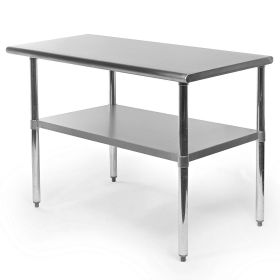 Stainless Steel 48 x 24 inch Heavy Duty Kitchen Wo