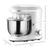 Silver SS Tilt 600W Electric Mixer 6QT