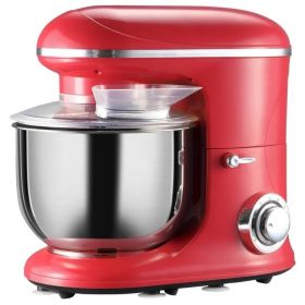 Red SS 6 Quart Bowl Tilt 600W Kitchen Mixer