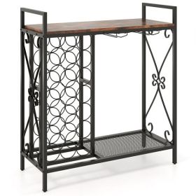 21 Bottle Freestanding Floor Wine Rack