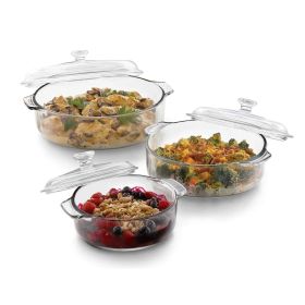 6-Piece Glass Bakeware Casserole Baking Dish Set -