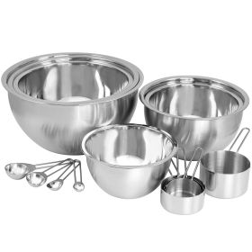 MegaChef 14 Piece Stainless Steel Measuring Cup an